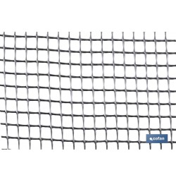 MALLA PLAST. CUADRADA JARDIN 10mm GRIS PLATA 1x25m