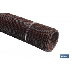 MALLA PLAST. CUADRADA JARDIN 10mm MARRON 1x25m