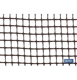 MALLA PLAST. CUADRADA JARDIN 10mm MARRON 1x25m