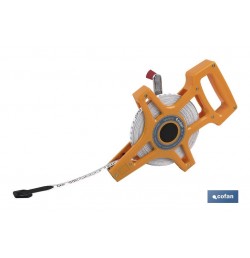 CINTA METRICA FIBRA VIDRIO CON MANGO 30 M