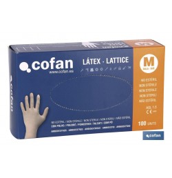 CAJA 100 UNDS. GUANTES DE LATEX T - S