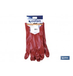 GUANTE PVC ESTANCO ROJO DE 27 Cms.