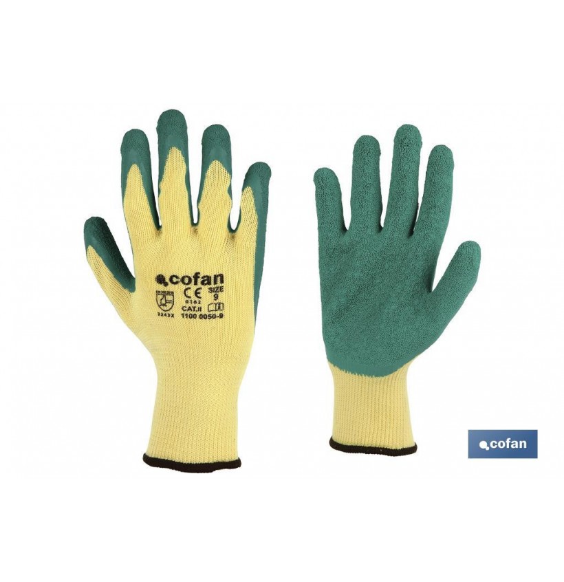 GUANTE LATEX RUGOSO VERDE TALLA 10