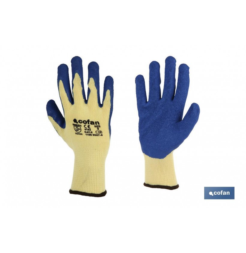 GUANTE LATEX RUGOSO AZUL TALLA 10