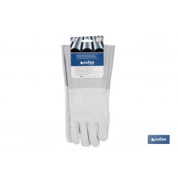 BLÍSTER DE GUANTE DE PIEL VACUNO CON MANGUITO 13 CM TALLA 10 VENTA UNITARIA