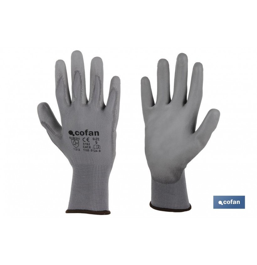 BLISTER G. 100%  POLIEST. IMPREG. PU GRIS T-8