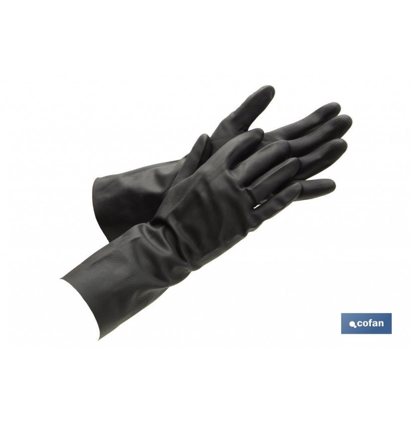 GUANTE DE NEOPRENO NEGRO 100 % TALLA 9 VENTA UNITARIA