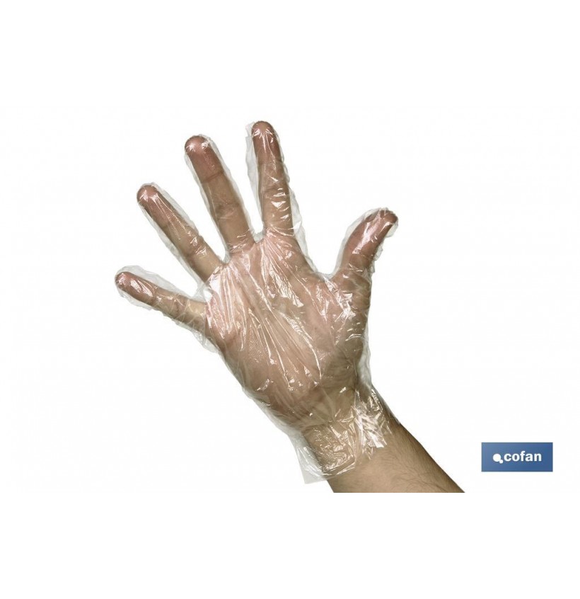 CAJA DE 10.000 GUANTES DE POLIETILENO (HDPE) TALLA ÚNICA