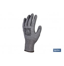 GUANTE ANTICORTE IMPREGNADO PU GRIS T-9 venta unitaria