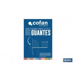 CARTEL IMANTADO 297X210 MM  MEDIDOR TALLA DE GUANTES