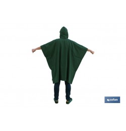 PONCHO DE AGUA VERDE PVC/POLIESTER TALLA ÚNICA