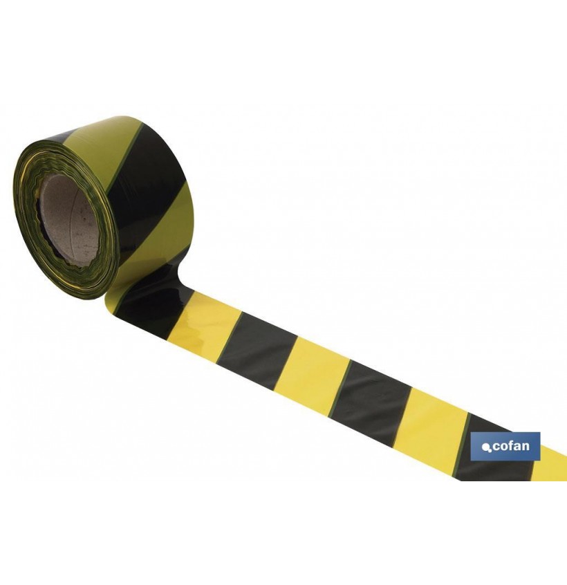 CINTA BALIZAM. AMARILLA/NEGRA 50MM X 100MTS