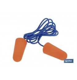 PACK 50 TAPONES (25 par) OIDOS C/CUERDA PU SNR36