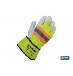 GUANTE VACUNO AMERICANO AMARILLO FLÚOR TALLA 10