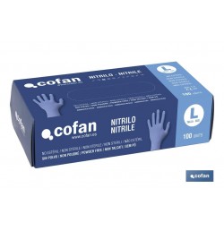 CAJA 100UDS. GUANTES DE NITRILO AZUL CLASE CTALLAXL