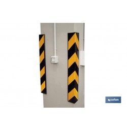 ESQUINERO RECTO 800X100X10MM AMAR/NEGRO