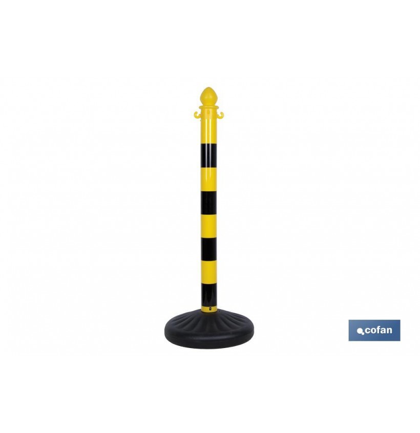POSTE Y BASE PARA CADENA (AMAR/NEGRO) 1M