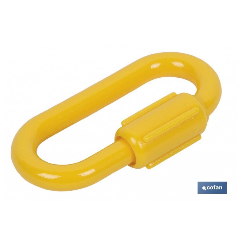 ESLABON UNION CADENA PLÁSTICO 8mm AMARILLO