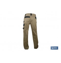PANTALON TRABAJO LENOIR 280gms/m BEIS-NEGRO T-46
