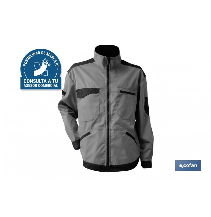 CHAQUETA TRABAJO BENZ 280gms/m GRIS-NEGRO T-XS