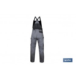 PETO TIRANTES DE TRABAJO SINJOU 280gms/m GRIS-NEGRO T-S