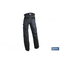 PANTALON TRABAJO QUANT 300gms/m GRIS-NEGRO T-50
