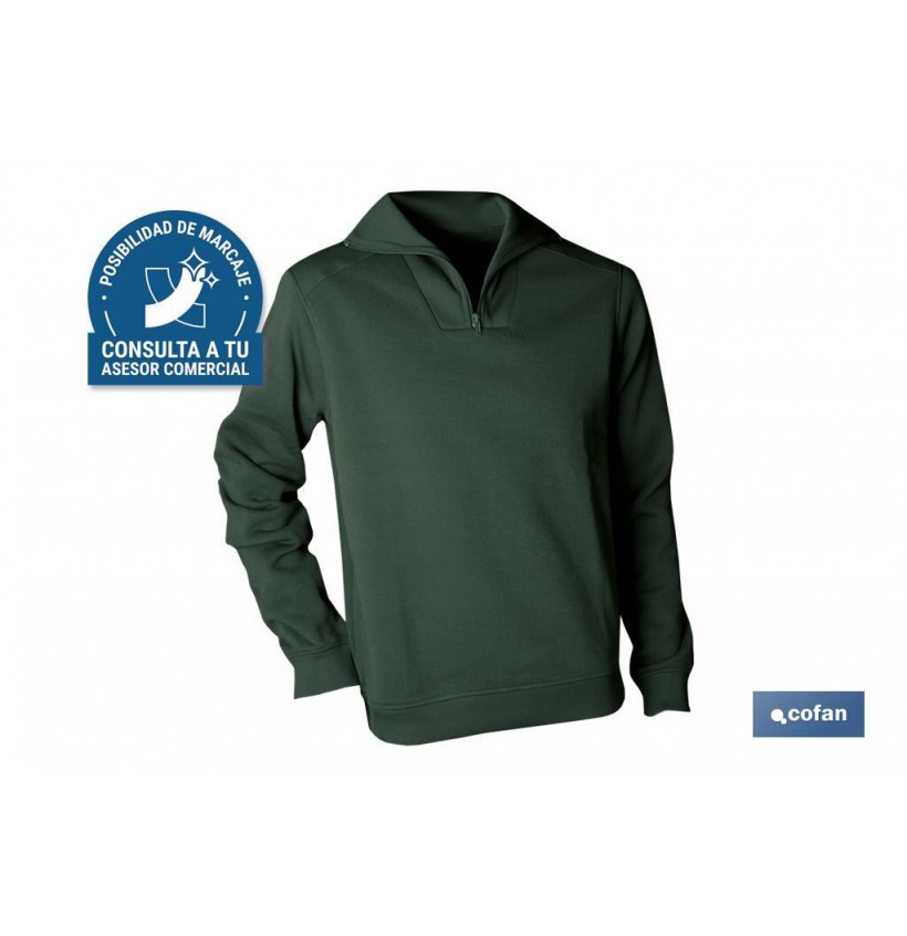 SUDADERA CUELLO CREMALL. VOLTA 280gms/m VERDE T-XL