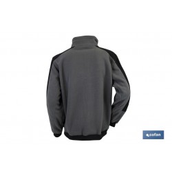 CHAQUETA POLAR MODELO WALKER 370 G/M GRIS-NEGRO TALLA XL