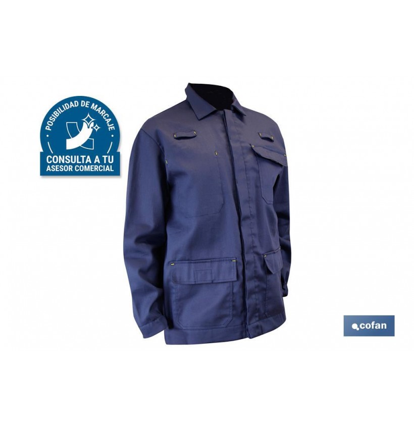 CHAQUETA TRABAJO MULTIRIESGO AZUL OSCURO MICA T-XS