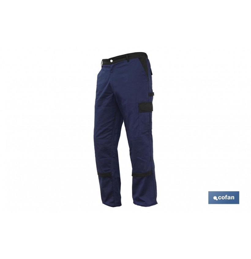 PANTALON TRAB. FLEX. JANO SLIM FIT MARINO/NEGRO T-46