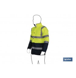 PARKA DE ALTA VISIBILIDAD MODELO DENEB AMARILLO Y AZUL TALLA XL