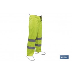 PANTALÓN DE LLUVIA DE ALTA VISIBILIDAD MODELO RIGEL AMARILLA TALLA M