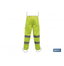PANTALÓN DE LLUVIA DE ALTA VISIBILIDAD MODELO RIGEL AMARILLA TALLA M