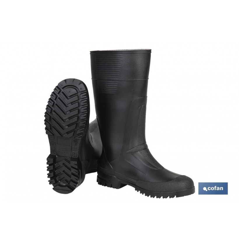 BOTA ALTA DE AGUA PVC NEGRA TALLA 44