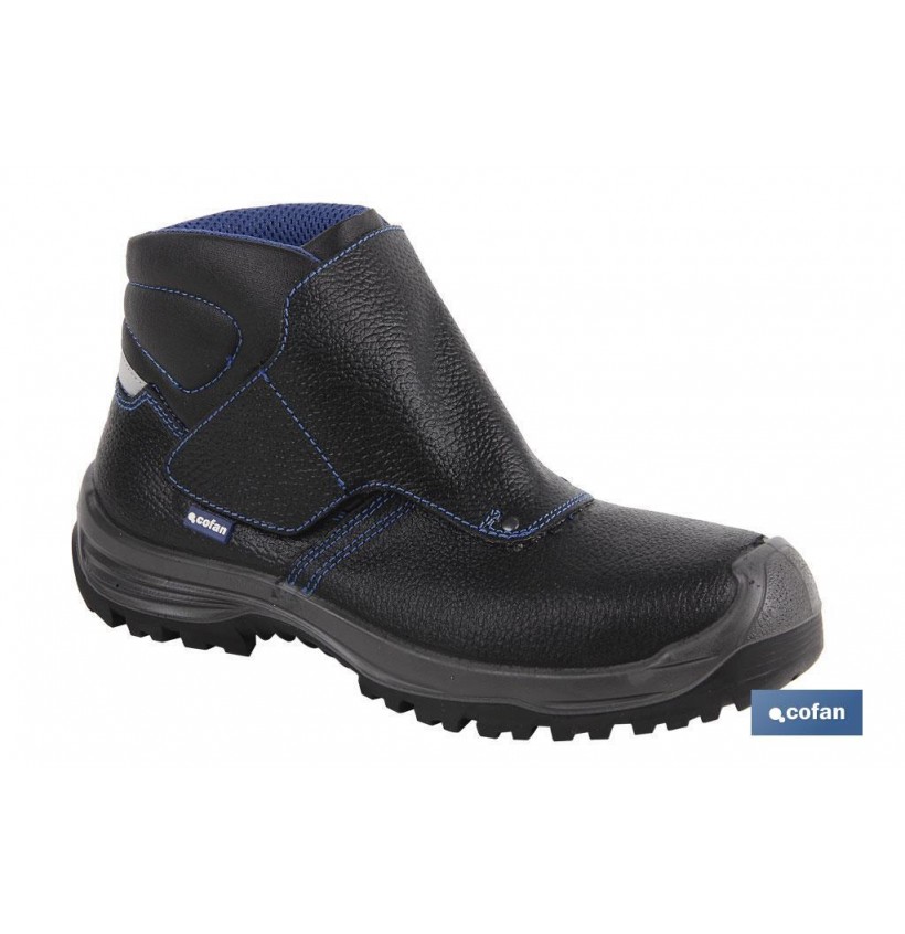 BOTA PIEL NEGRO CIERRE VELCRO S3 MODELO URIAN T 41