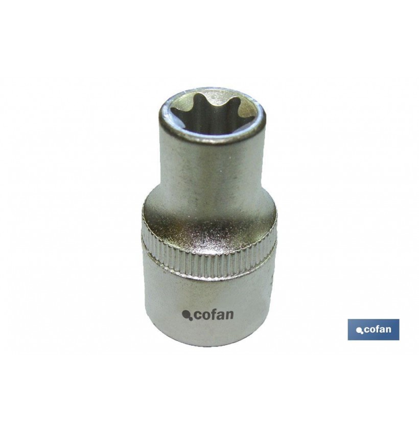 LLAVE DE VASO 1/4 TORX HEMBRA E-4