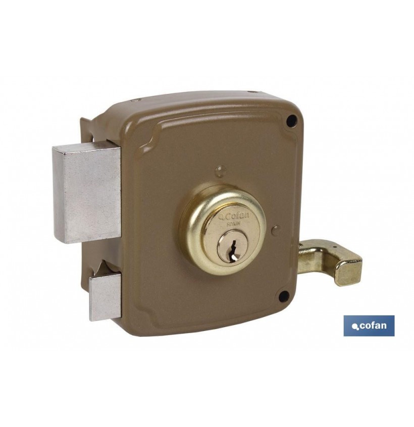 CERRADURA SOBREPONER C/CERRADERO 140mm IZQUERDA