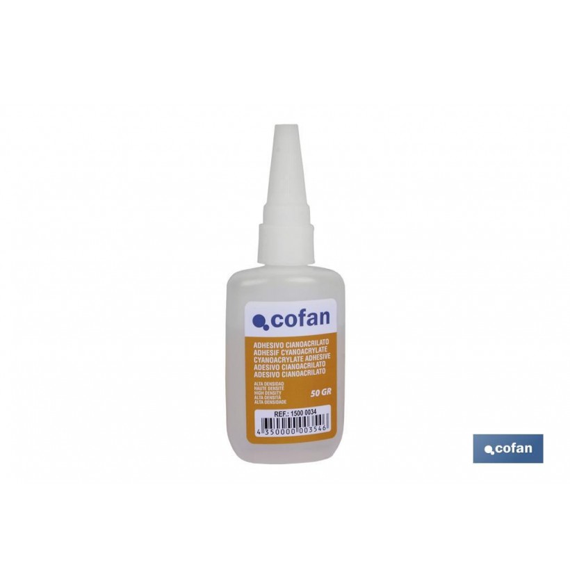 ADHESIVO CIANOACRILATO. ALTA DENSIDAD 50gr.