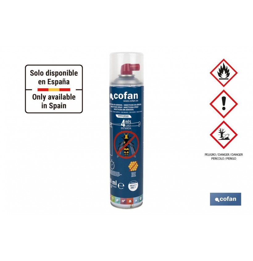 INSECTICIDA EN AEROSOL AVISPAS MODELO BYEAVI 600cc