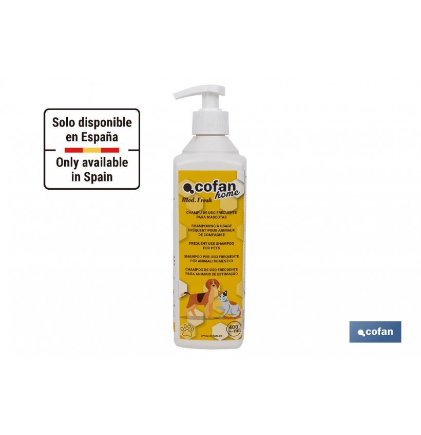 CHAMPU MASCOTAS USO FRECUENTE 400 ml