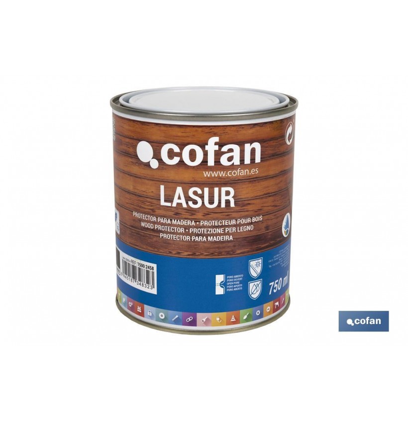 LASUR PROTECTOR AL AGUA PARA MADERA MATE PALISANDRO 750 ML