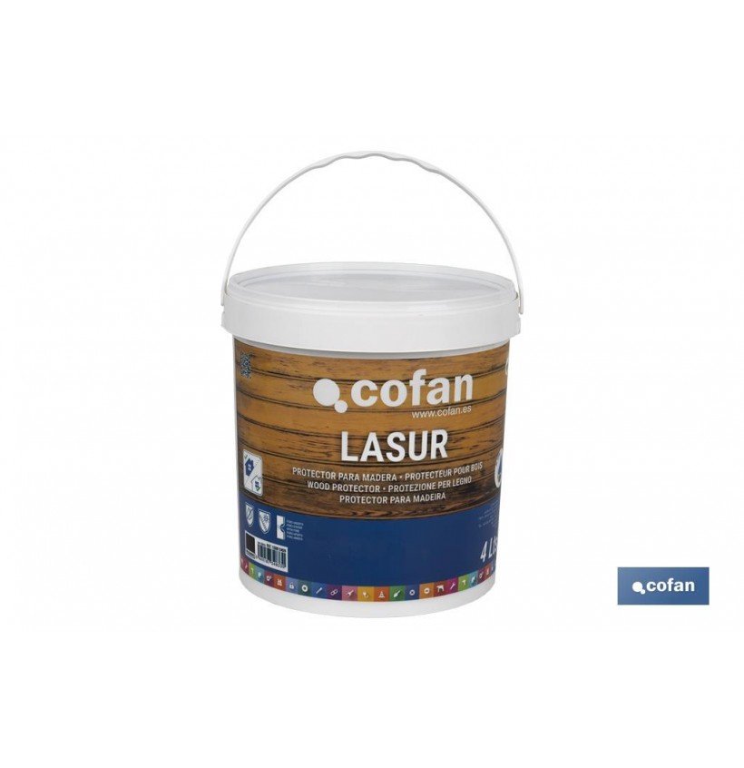 LASUR PROTECTOR AL AGUA PARA MADERA MATE PALISANDRO 4 L