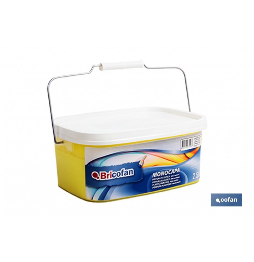 PINTURA PLÁSTICA MONOCAPA Amarillo Limón (2,5 LT)