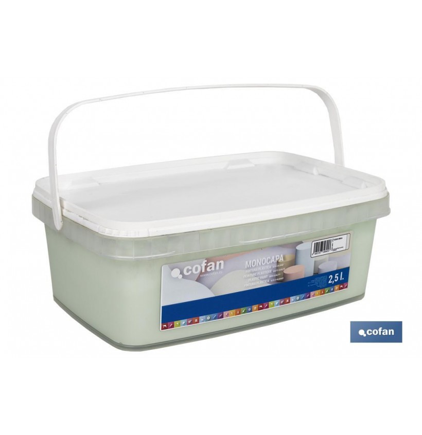 PINTURA PLÁSTICA MONOCAPA VERDE BRISA 2,5 L