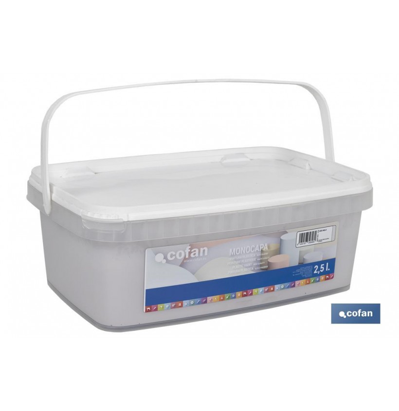 PINTURA PLÁSTICA MONOCAPA GRIS HIELO 2,5 L