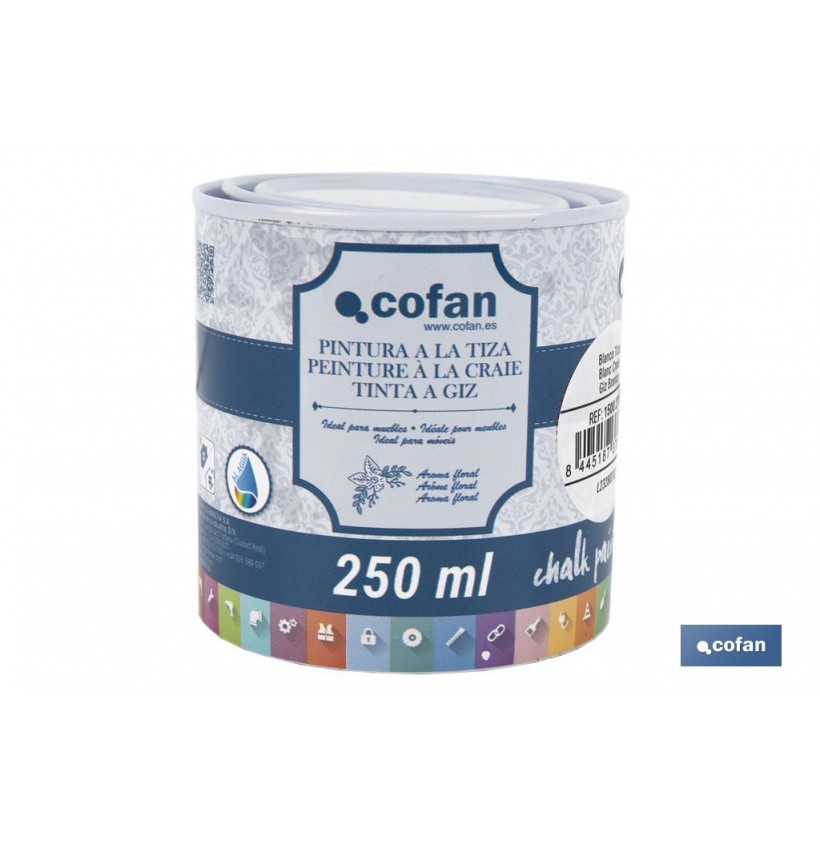 PINTURA A LA TIZA, CHALK PAINT, BLANCO TIZA 250 ML