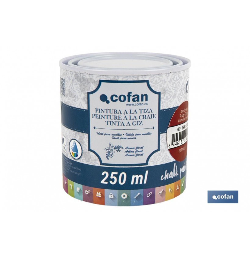 PINTURA A LA TIZA, CHALK PAINT, ROJO CEREZA 250 ML