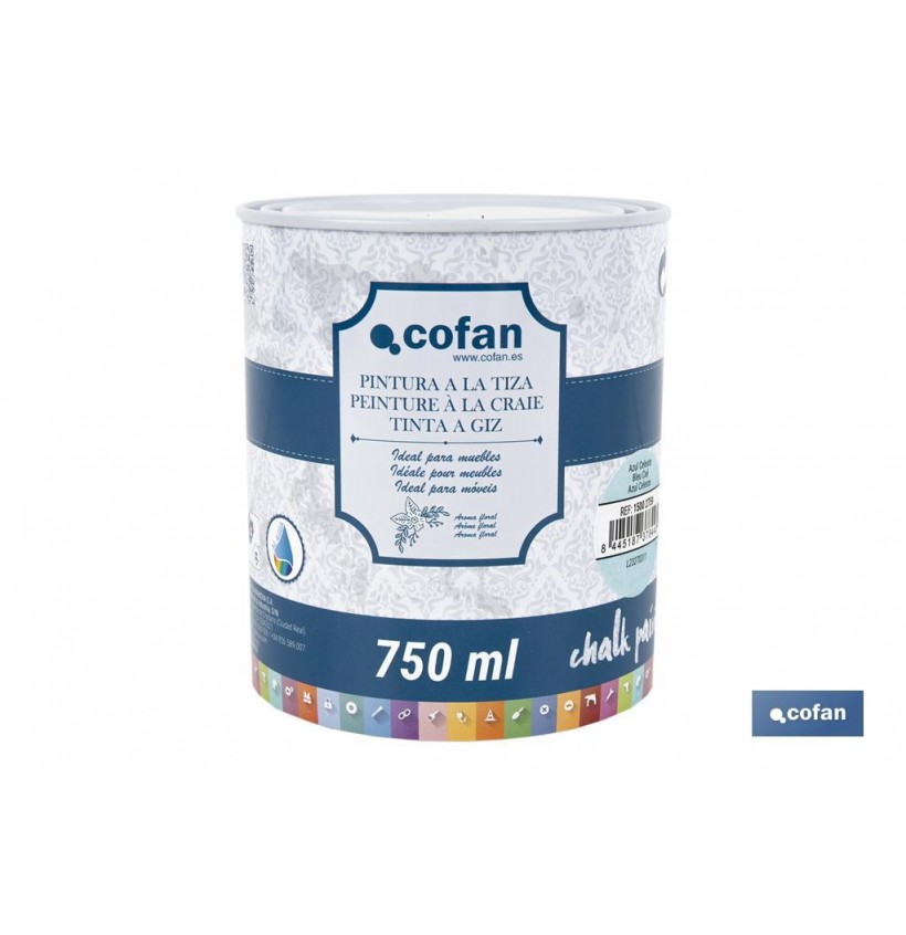 PINTURA A LA TIZA, CHALK PAINT, AZUL CELESTE 750 ML