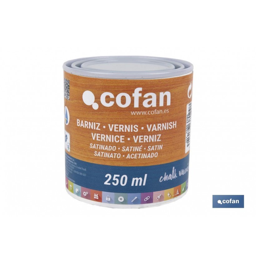 BARNIZ AL AGUA SATINADO, CHALK VARNISH, 250 ML