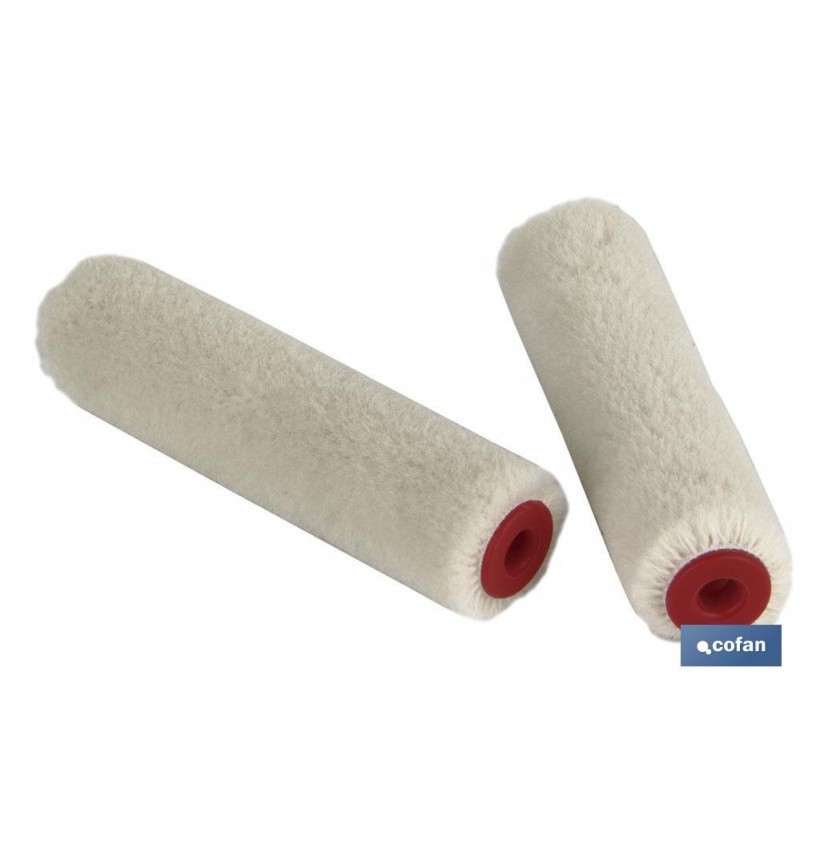 PACK 2 RECAMBIOS MINI RODILLO ESMALTAR/BARNIZAR 6CM